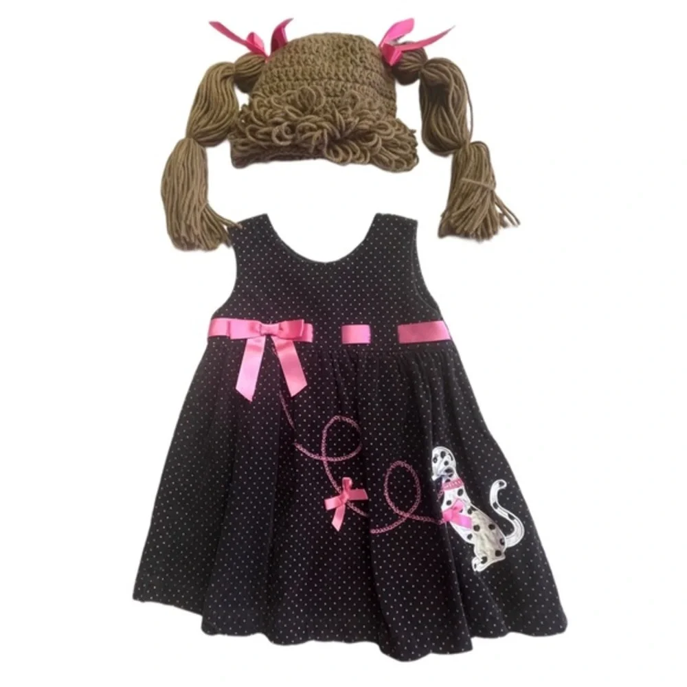 Cabbage Parch Kids inspired hat/wig and dress set baby size 18 mo